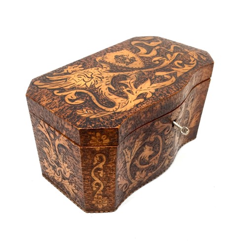 Antique pokerwork burr yew - burr,