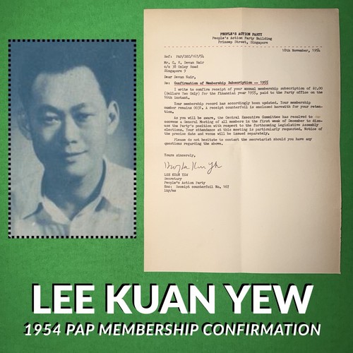 Lee kuan yew 1954 lettera - lee,